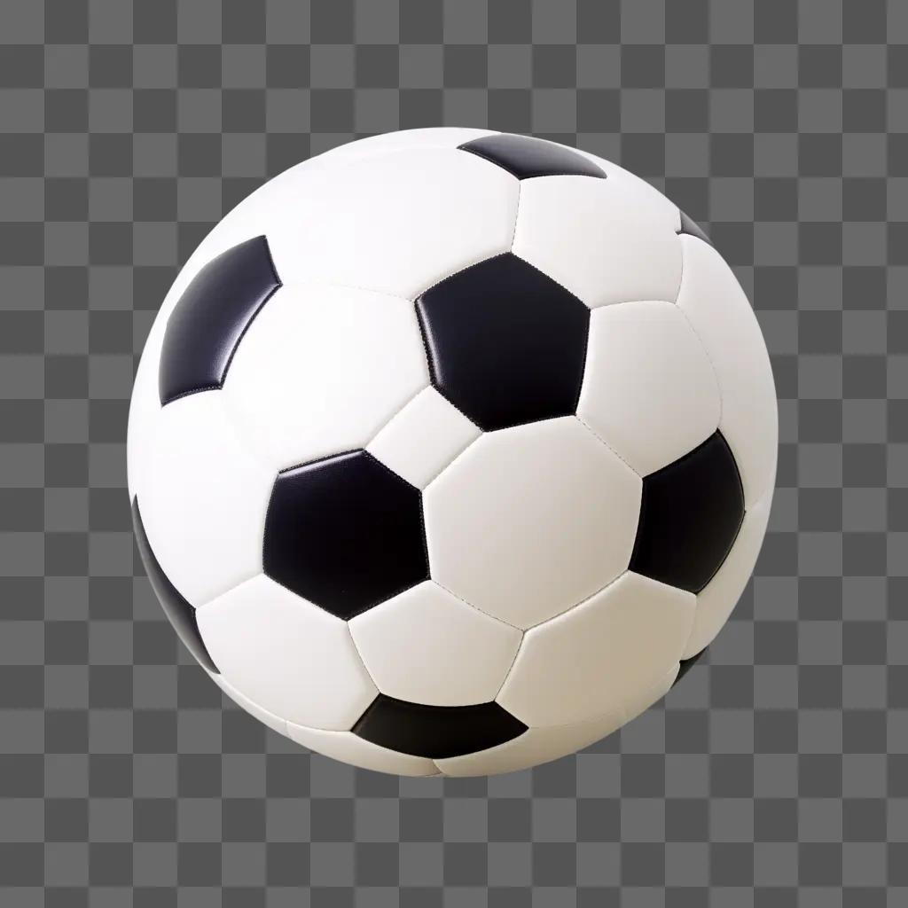 soccer ball sits on a white background