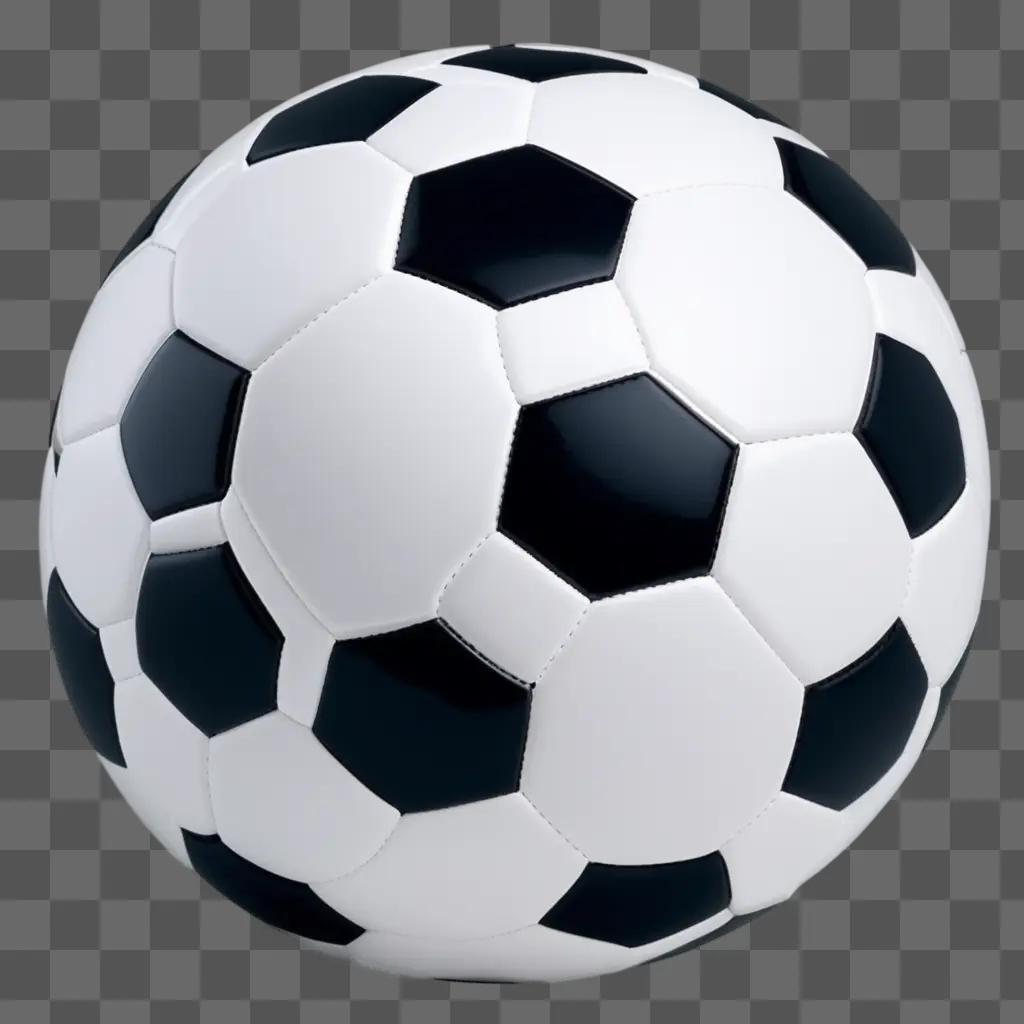 soccer ball with black and white squares is shown