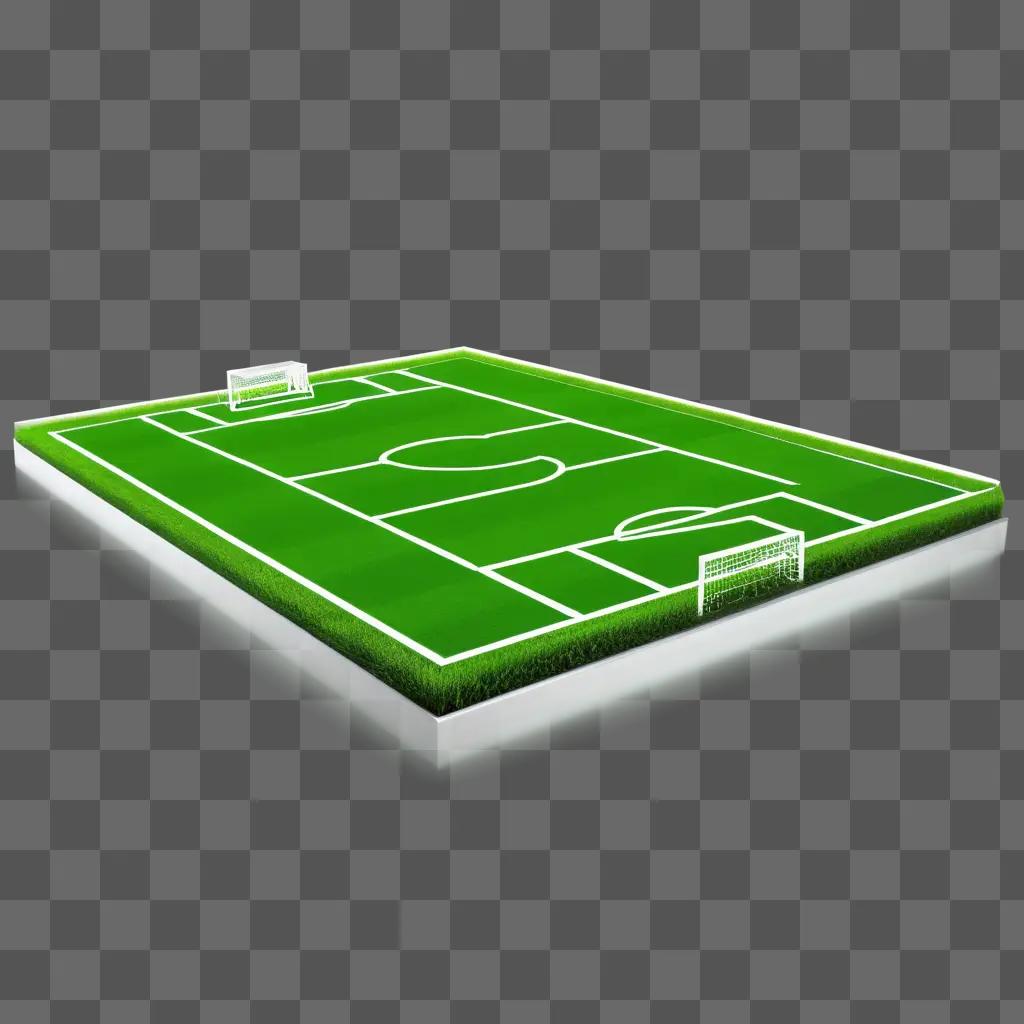 soccer field with a transparent background