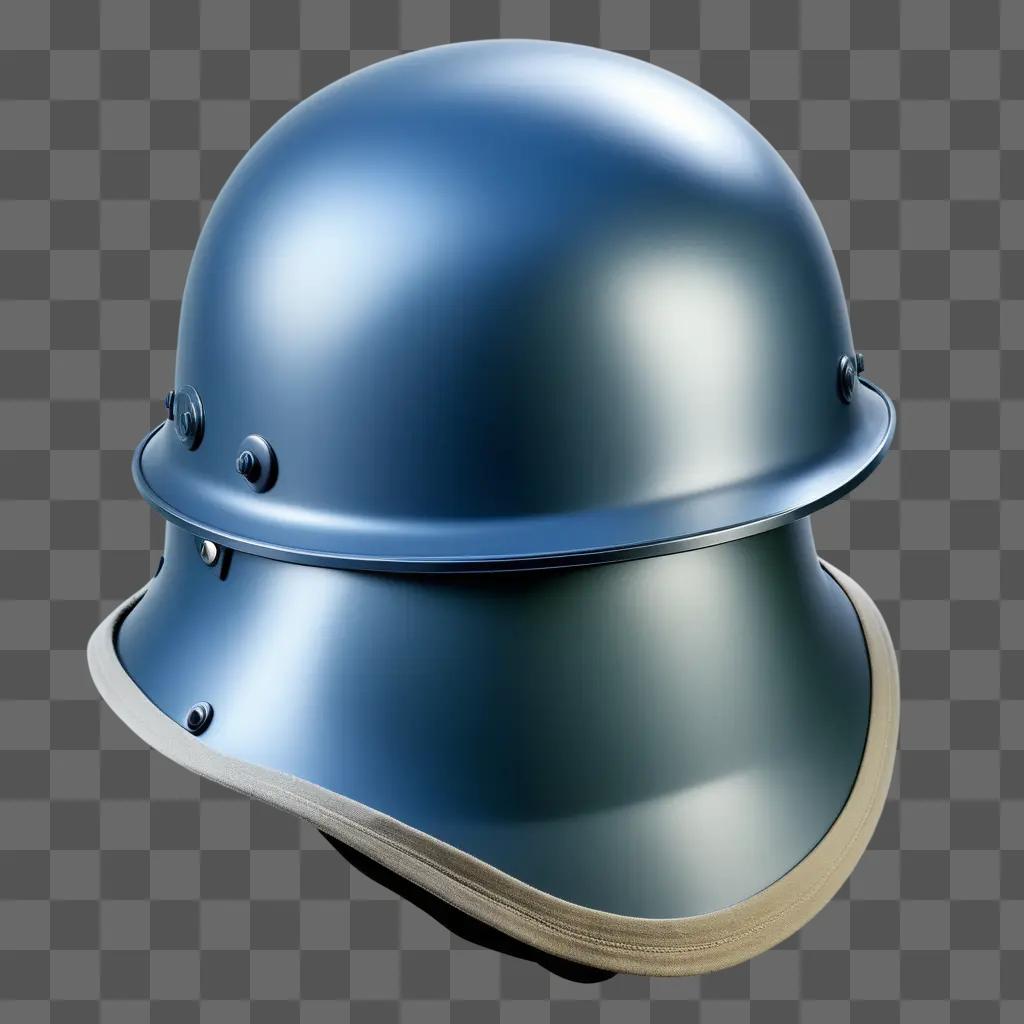 soldier helmet on a blue background