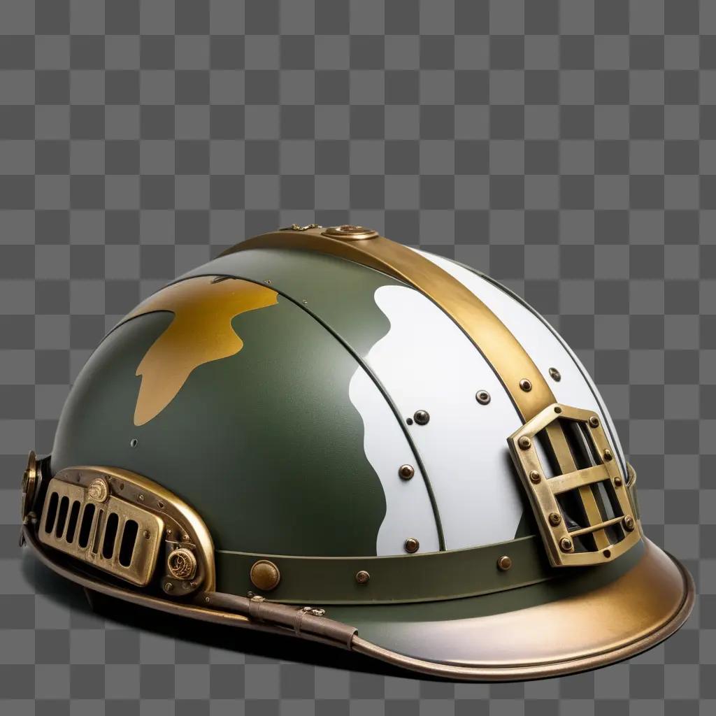 soldier helmet with a camouflage design