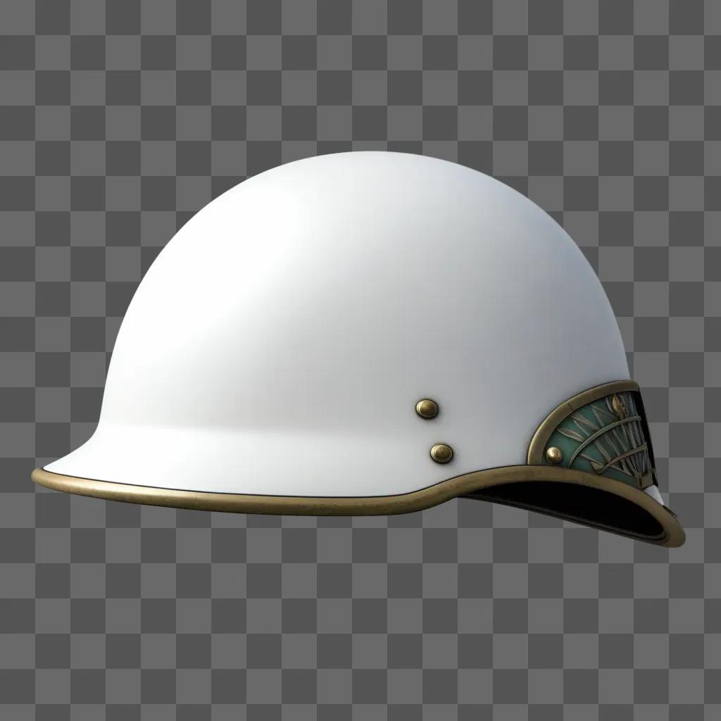 soldiers helmet sits on a white background