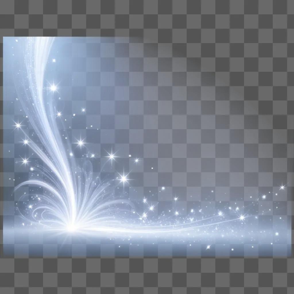 sparkly, transparent background with white lines and stars