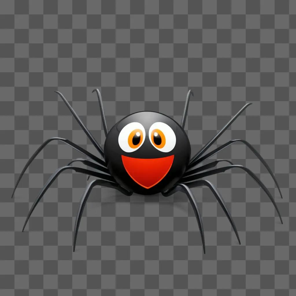 spider with orange eyes and a free-style design