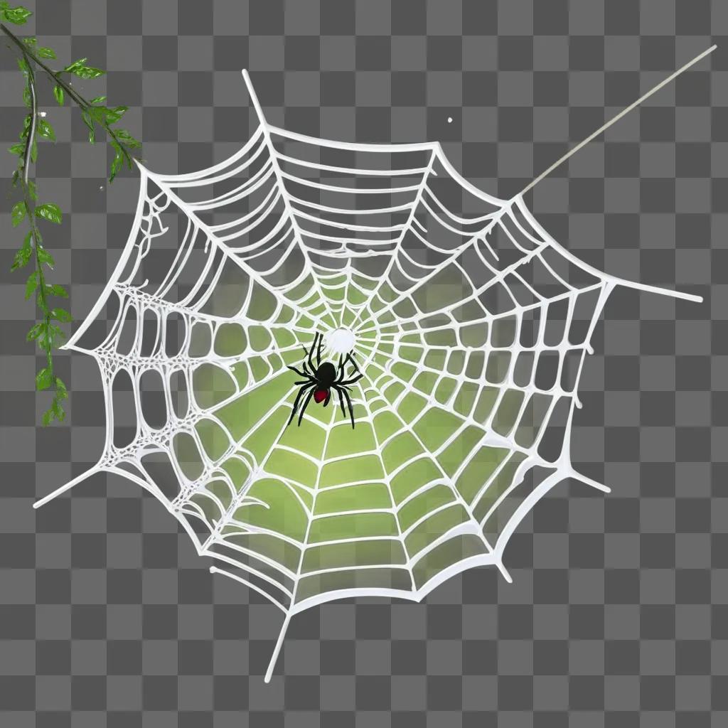 spiderweb with a black spider in the center