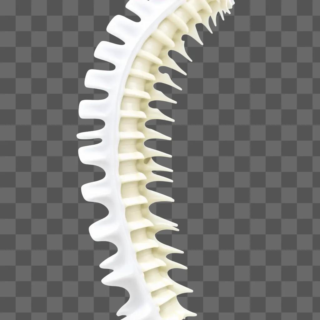 spine-like object on a white background