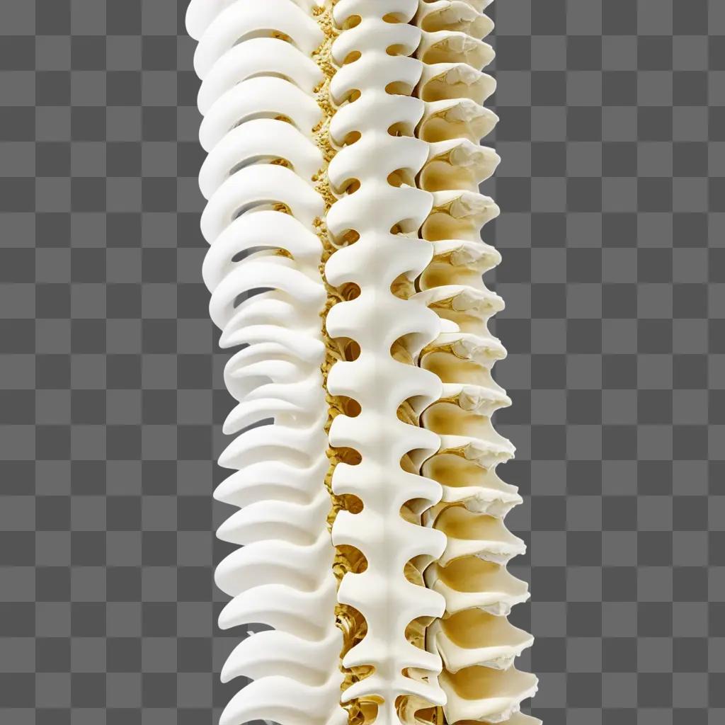 spine made of white and yellow wire