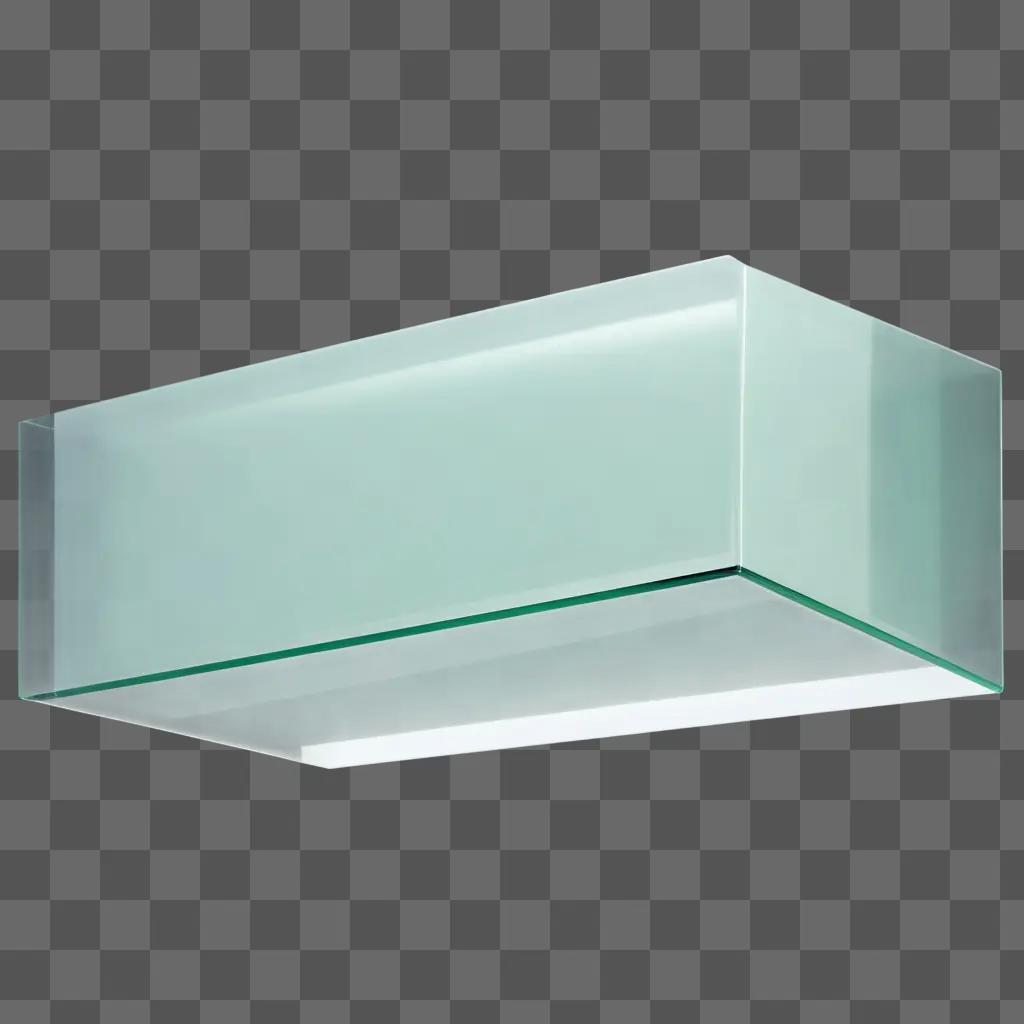 square clear glass box on a wall