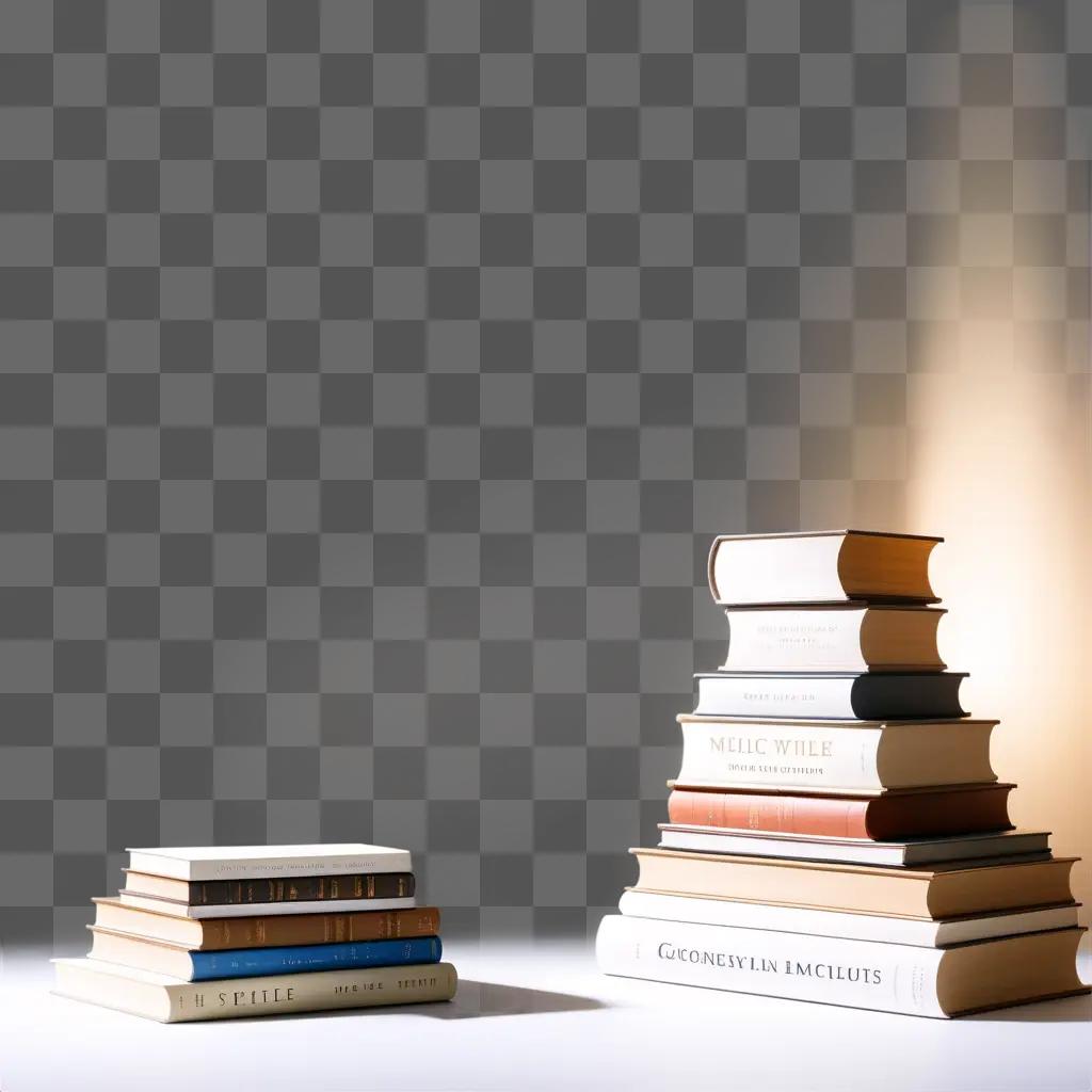 stack of books sitting on a table