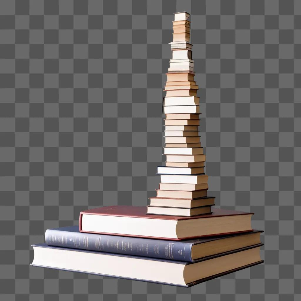 stack of books with one on top of another