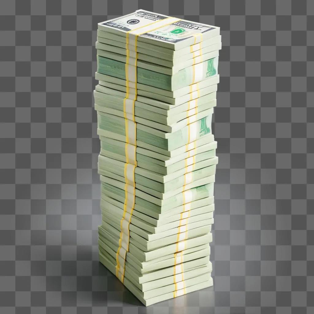 stack of cash in a pyramid formation