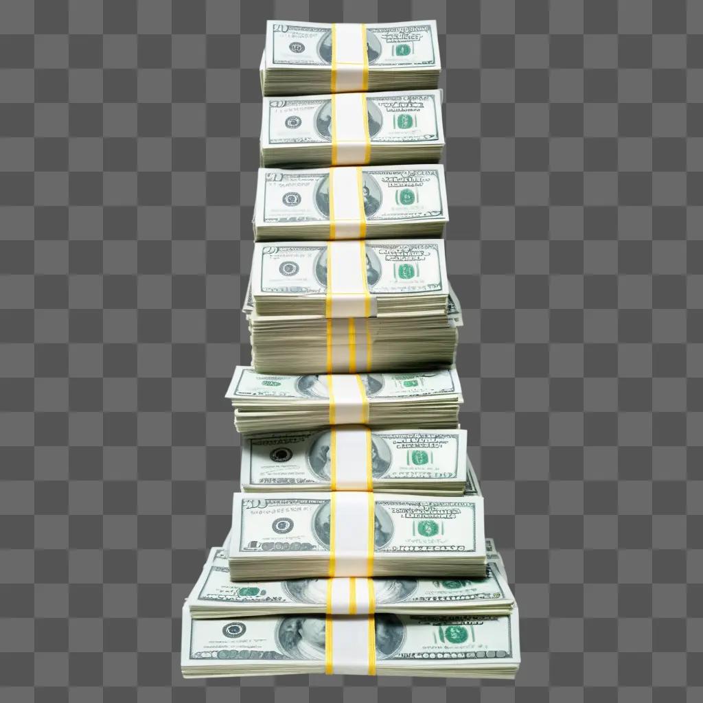 stack of cash is stacked on top of each other