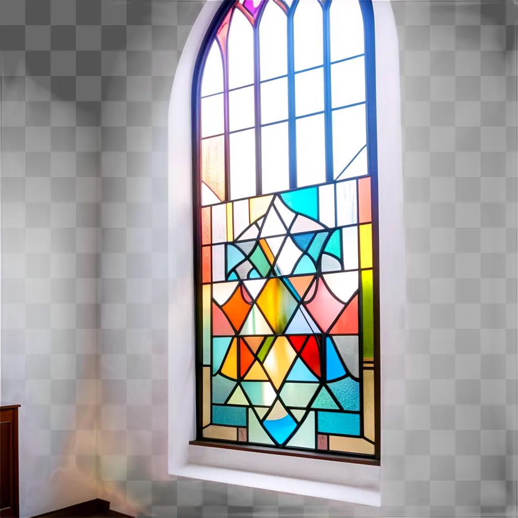 stained glass window in a Jewish church