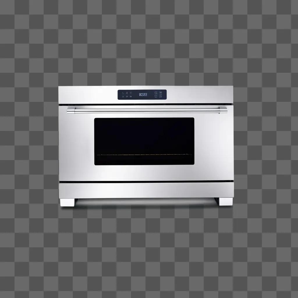 stainless steel oven with digital display