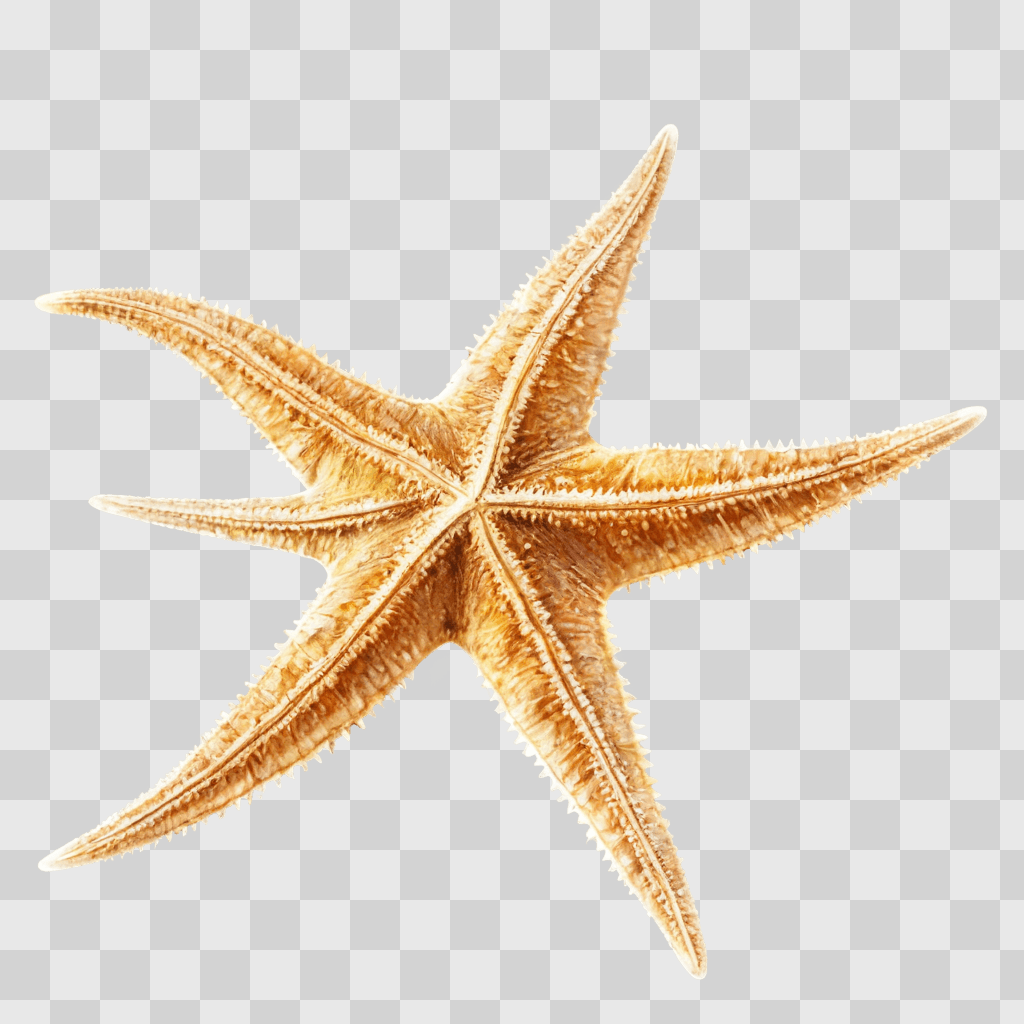 star fish drawing A starfish is on a beige background