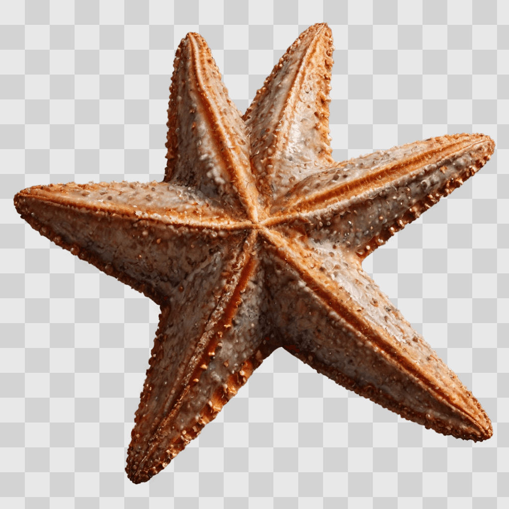 star fish drawing A starfish with many small dots on it