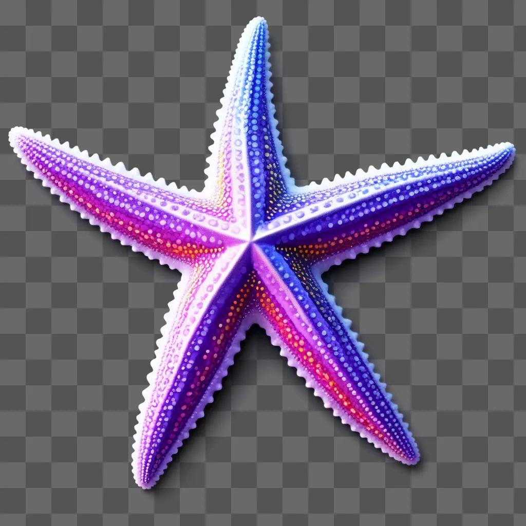 starfish in a purple background