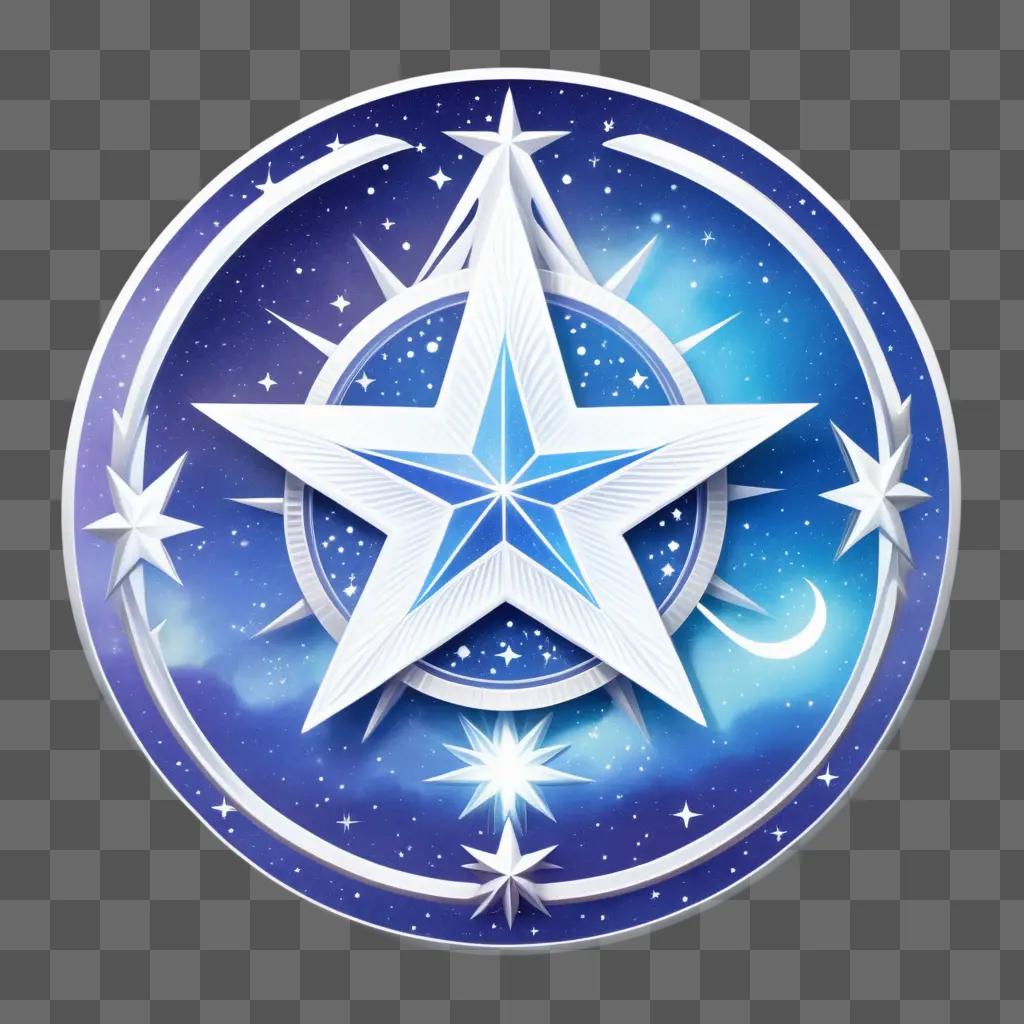 starry logo with a blue circle and white stars