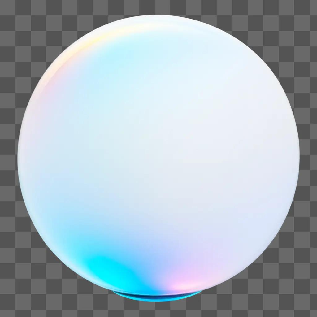 sthetic transparency of a spherical object against a light background