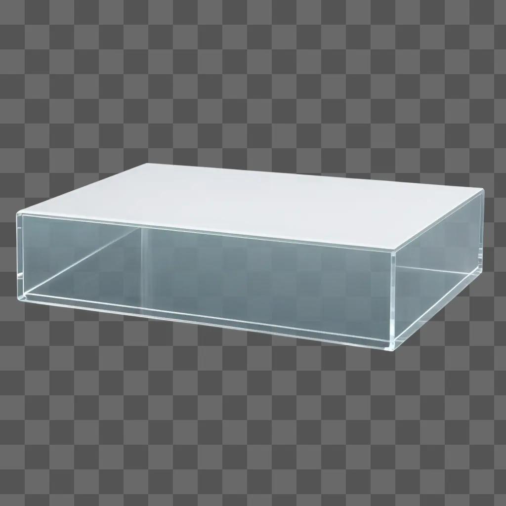 sthetic transparent box with a white background