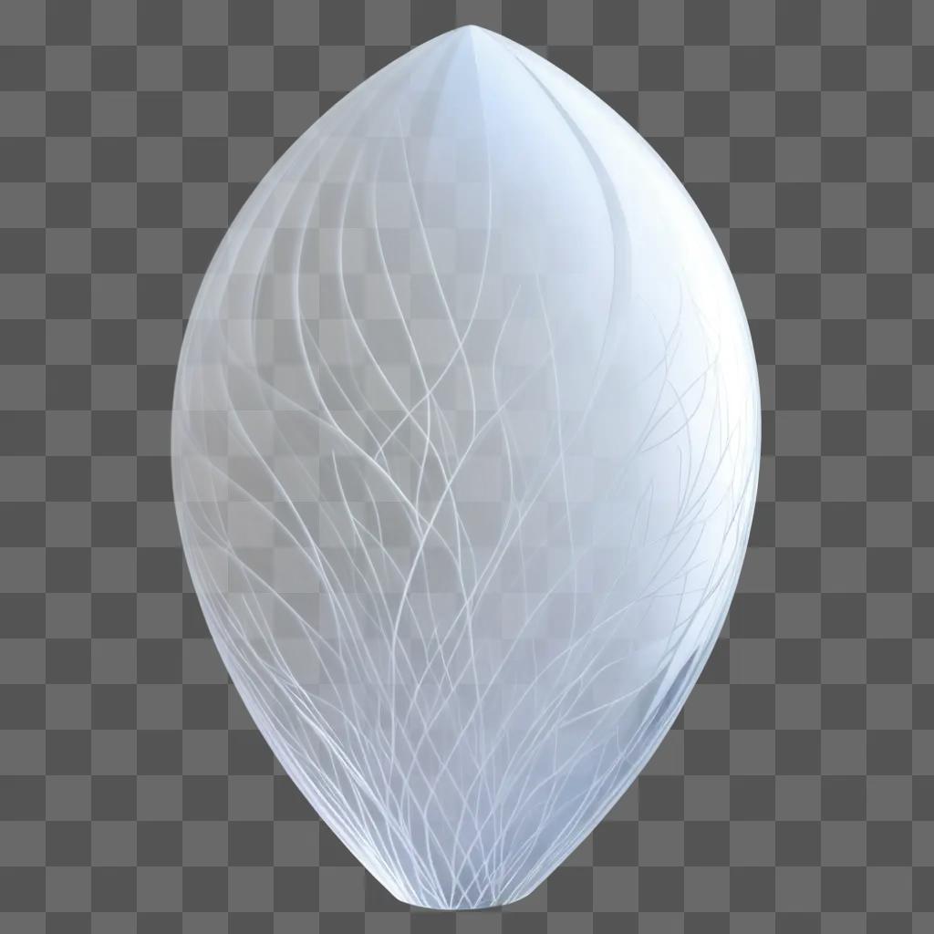 sthetic transparent object in a white background