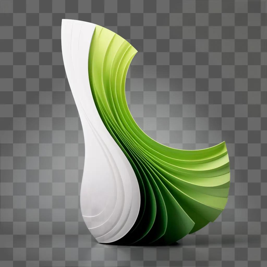 sthetics of a modern sculpture with a green and white hue