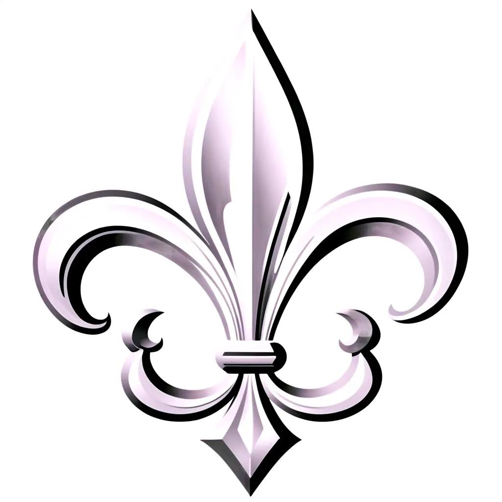 stylized fleur de lis on a white background