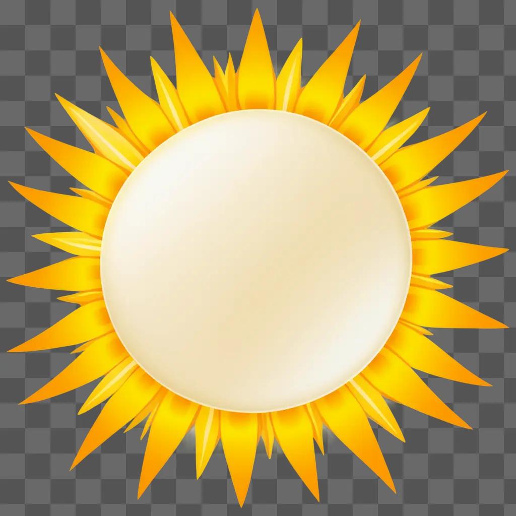 sun clipart with a white circle in the center