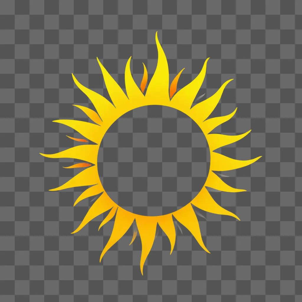 sun icon with 10 colorful rays