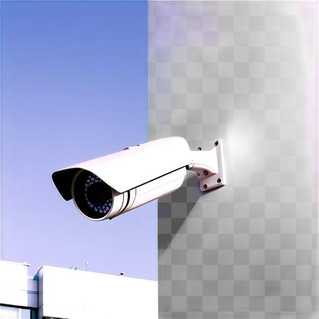 建物に設置された監視カメラ