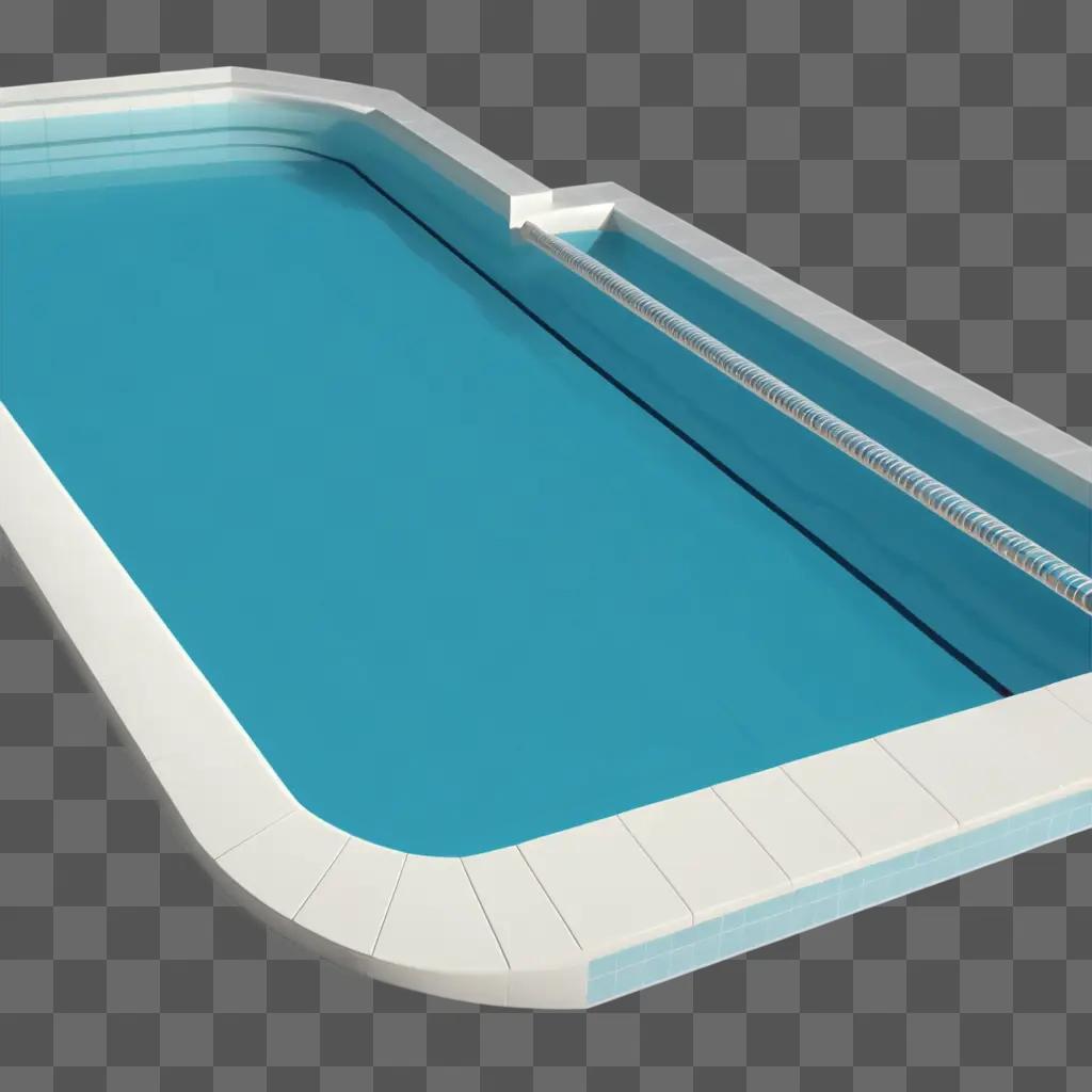 swimming pool with a blue and white tiled floor