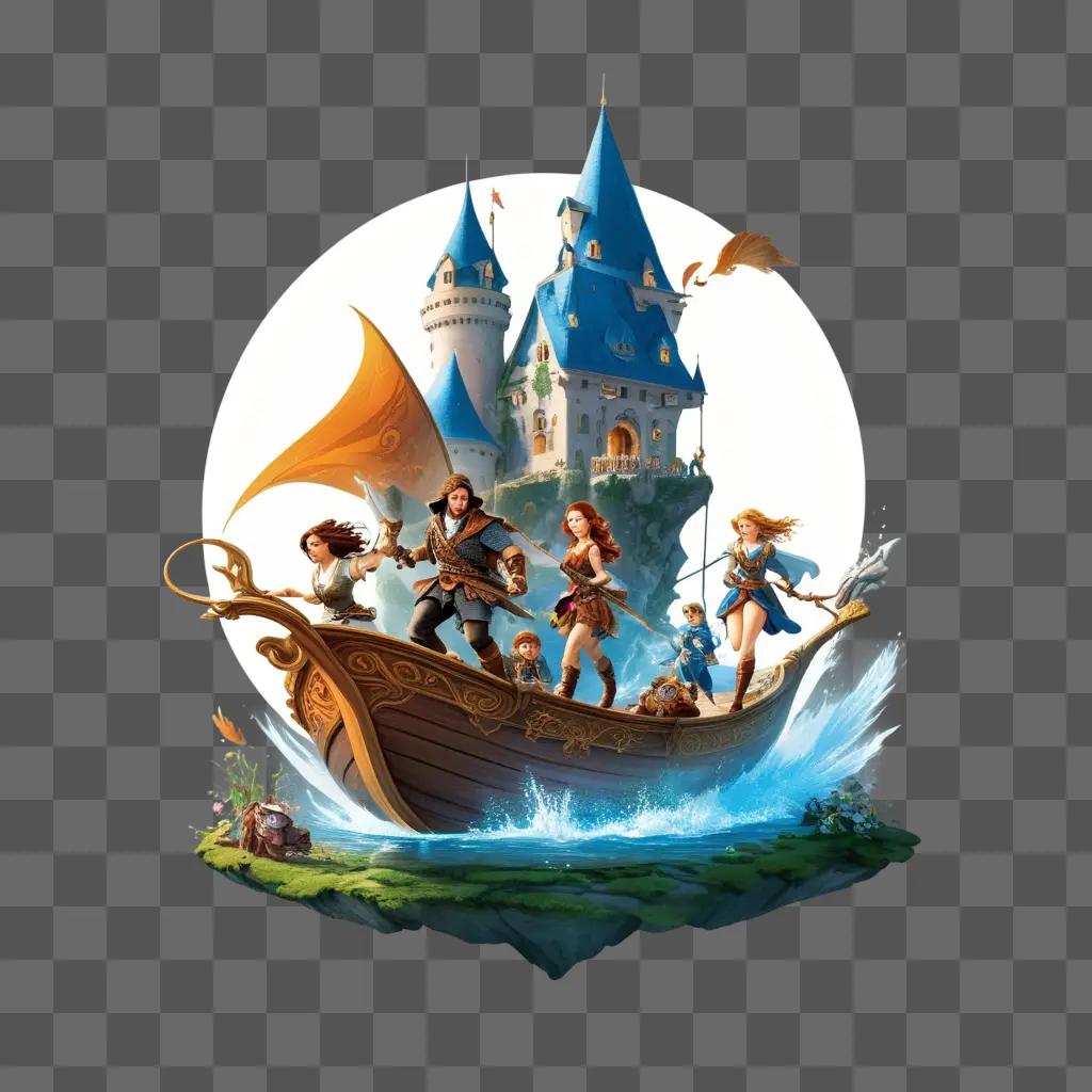冒険とファンタジーの物語は魔法のボートで繰り広げられます