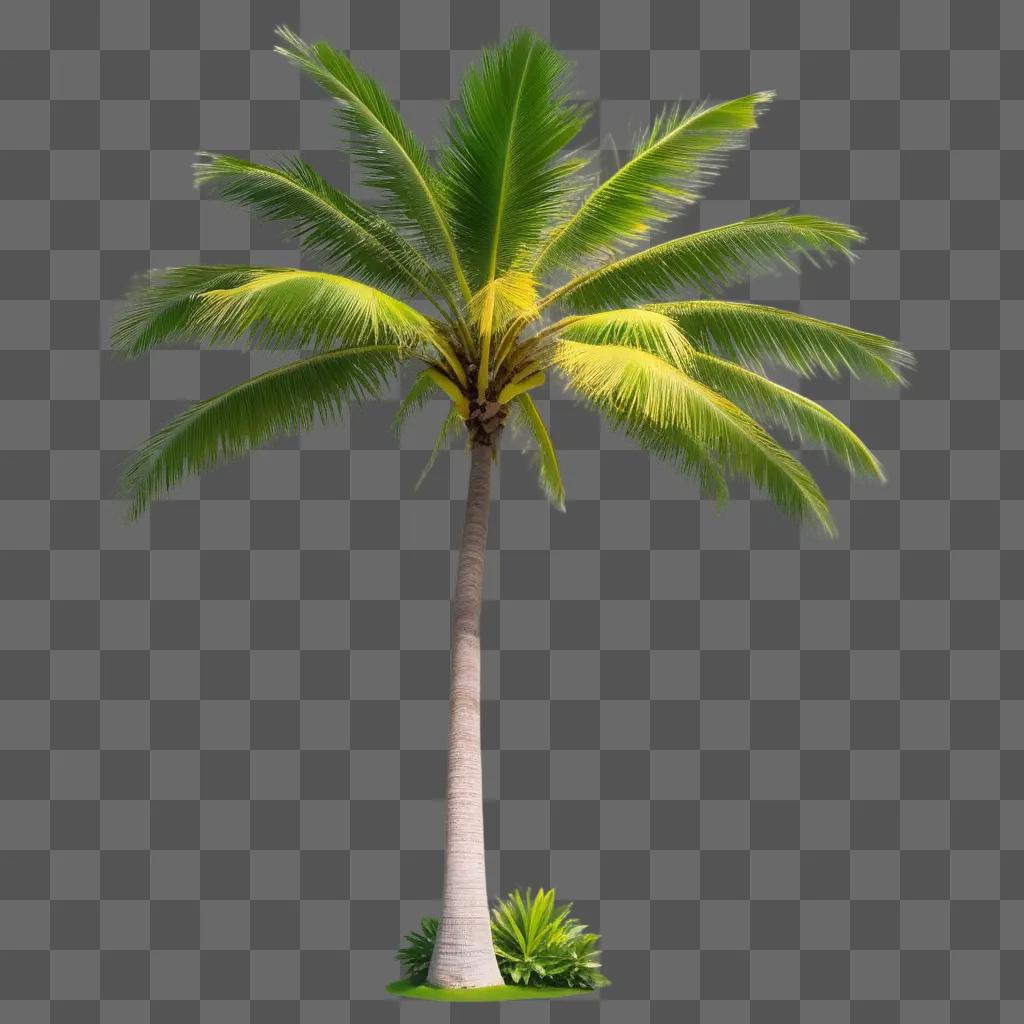 tall coconut tree standing in the shade