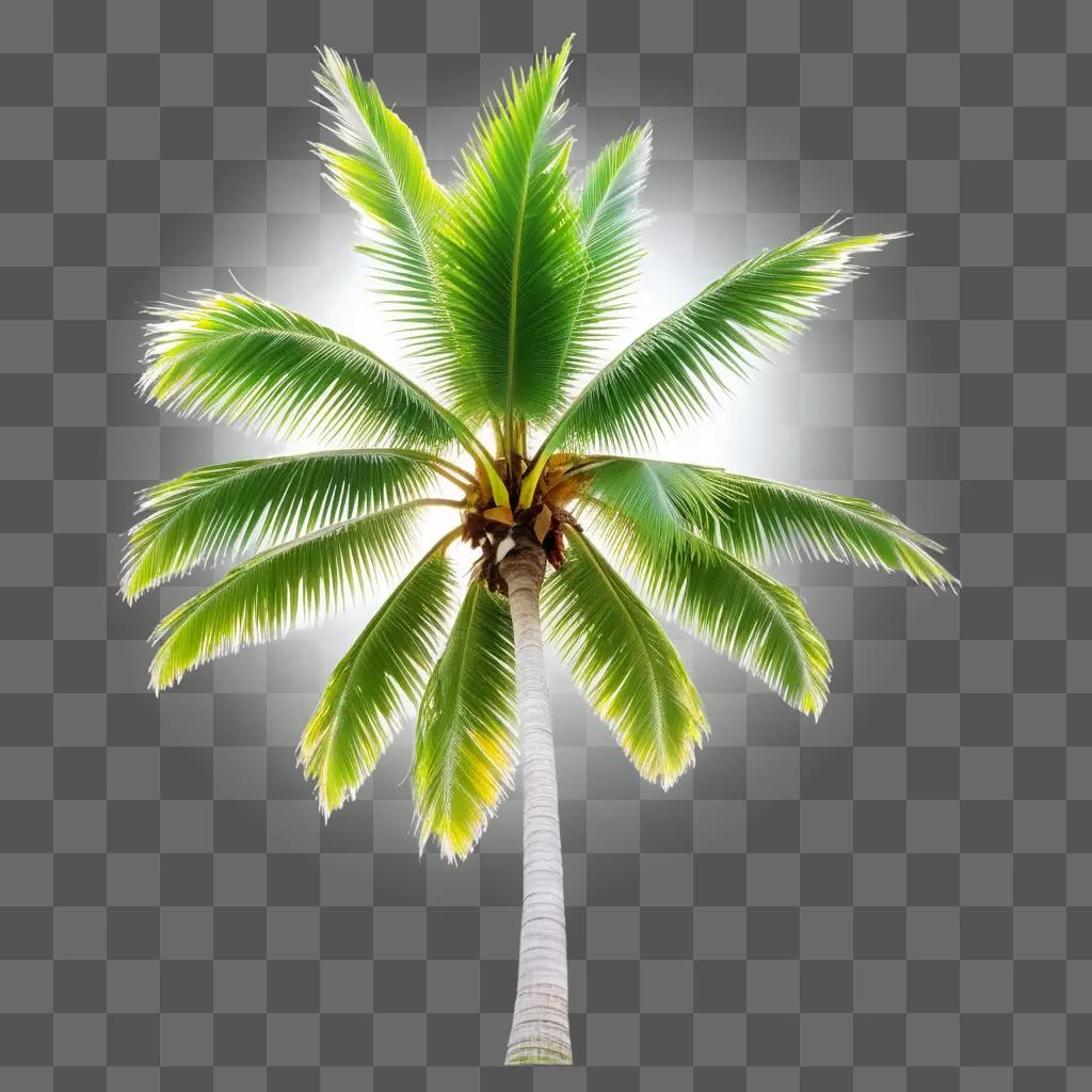 tall green coconut tree stands tall