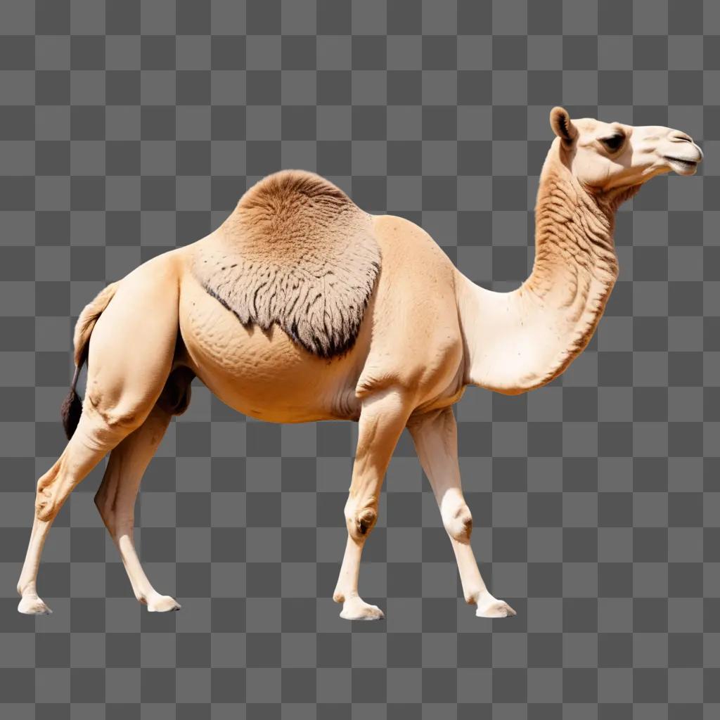 tan camel walking in a desert