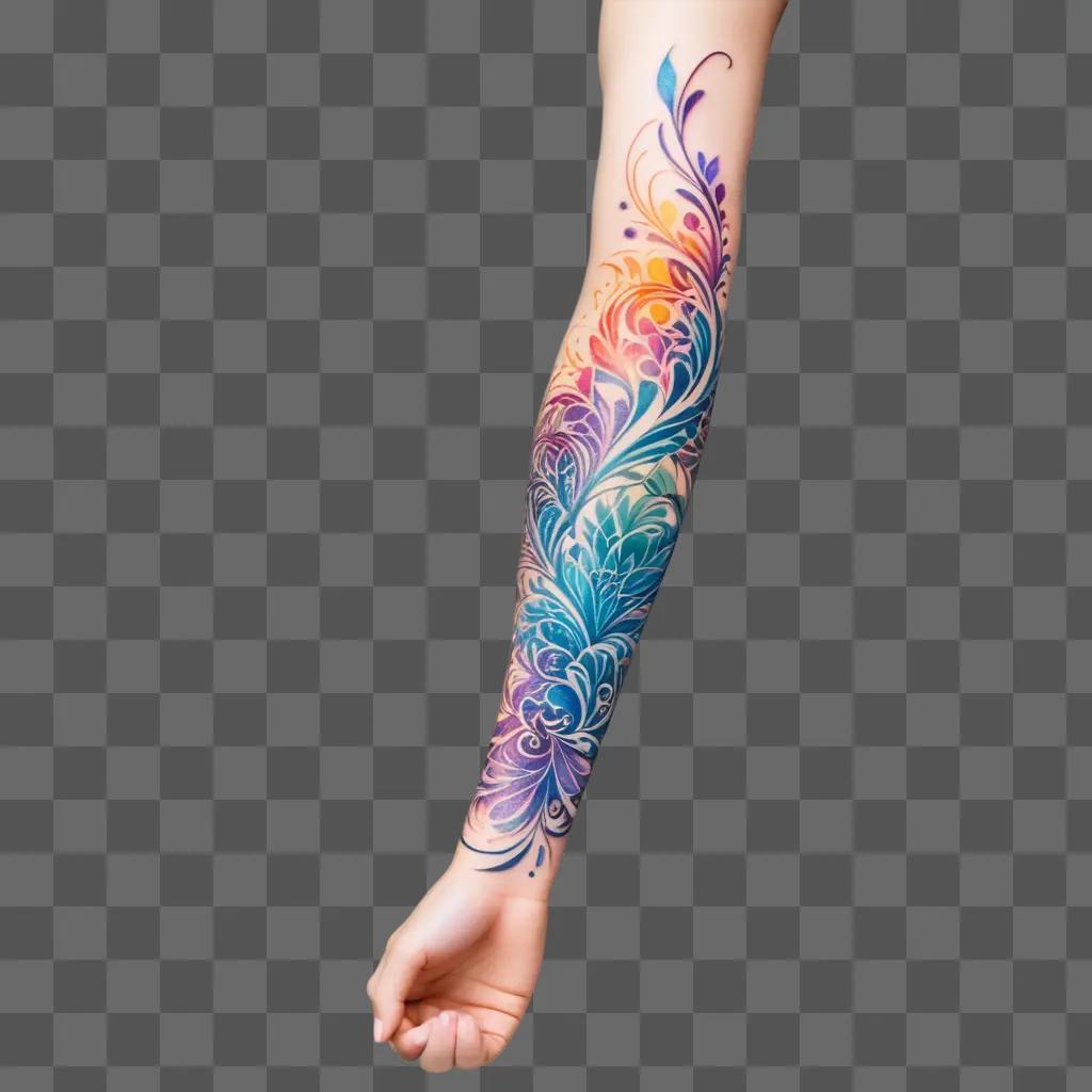 tattoo of a flower on a persons arm is transparent