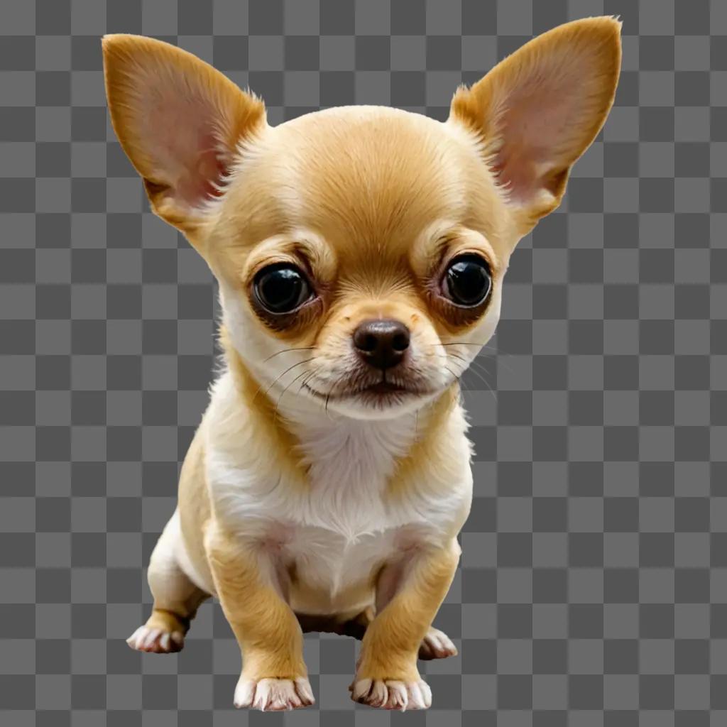 teacup apple head chihuahua A small brown dog with big eyes