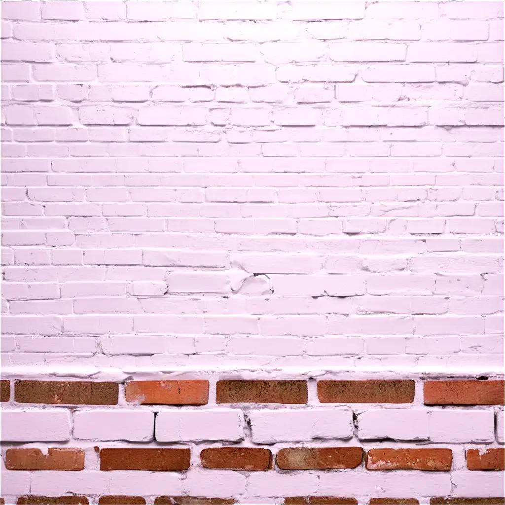 textured white brick wall with red bricks