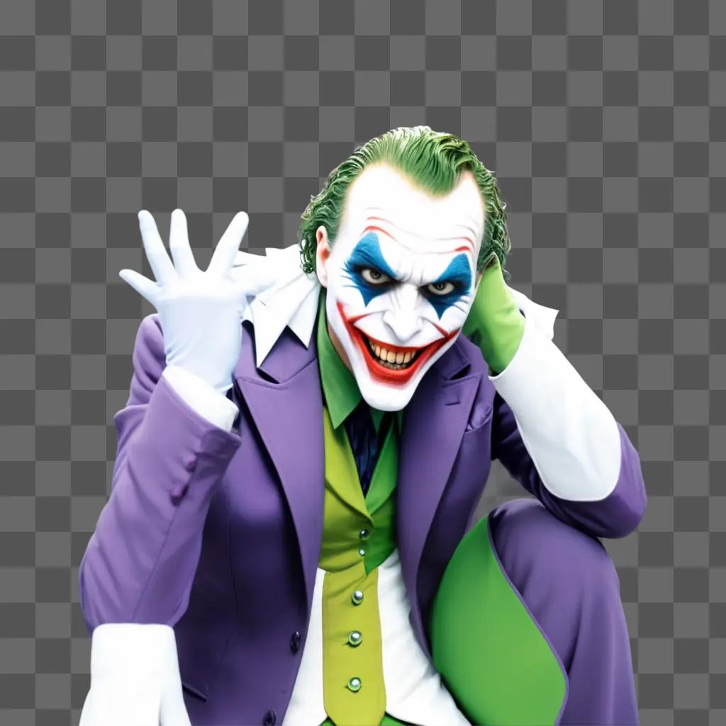 the joker posing for a picture