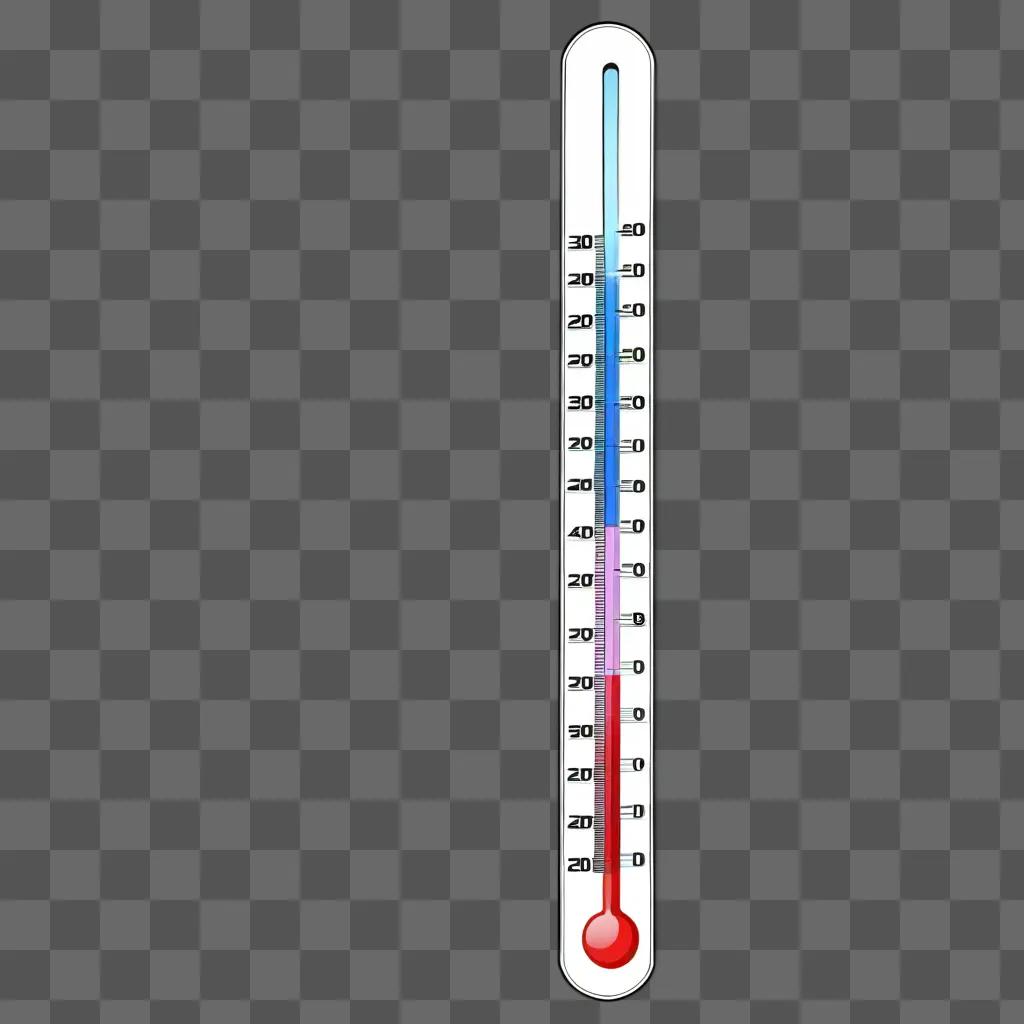 thermometer clipart stands on a white background