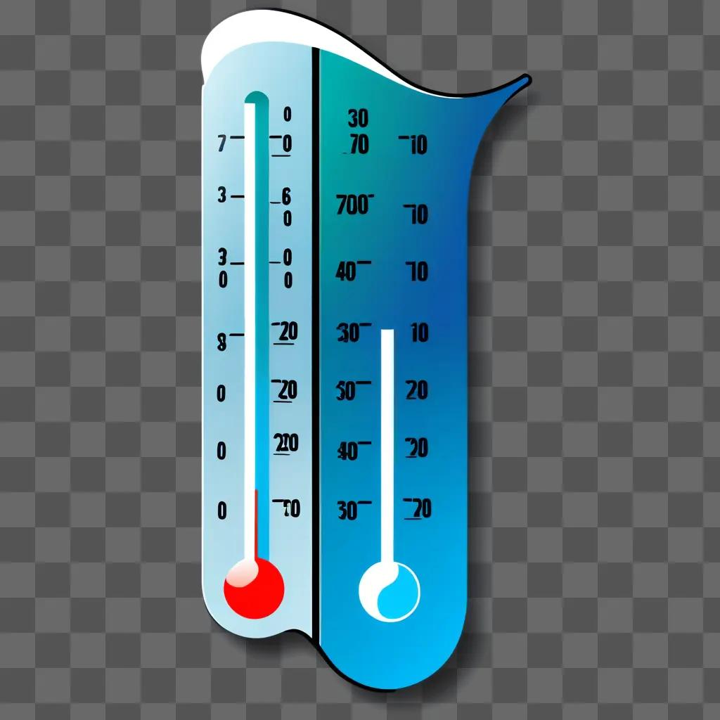 thermometer shows temperature in Celsius and Fahrenheit