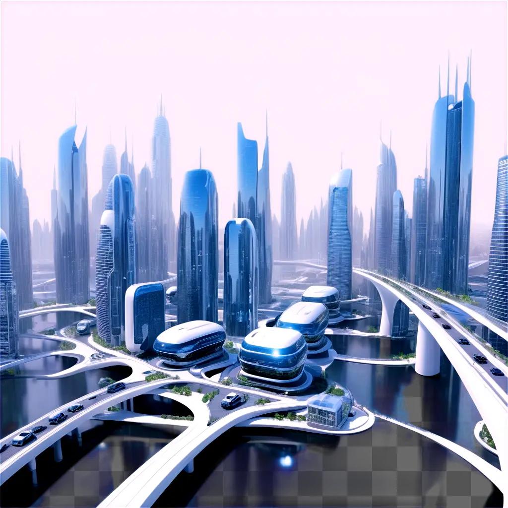 tificial intelligence is present in the futuristic cityscape