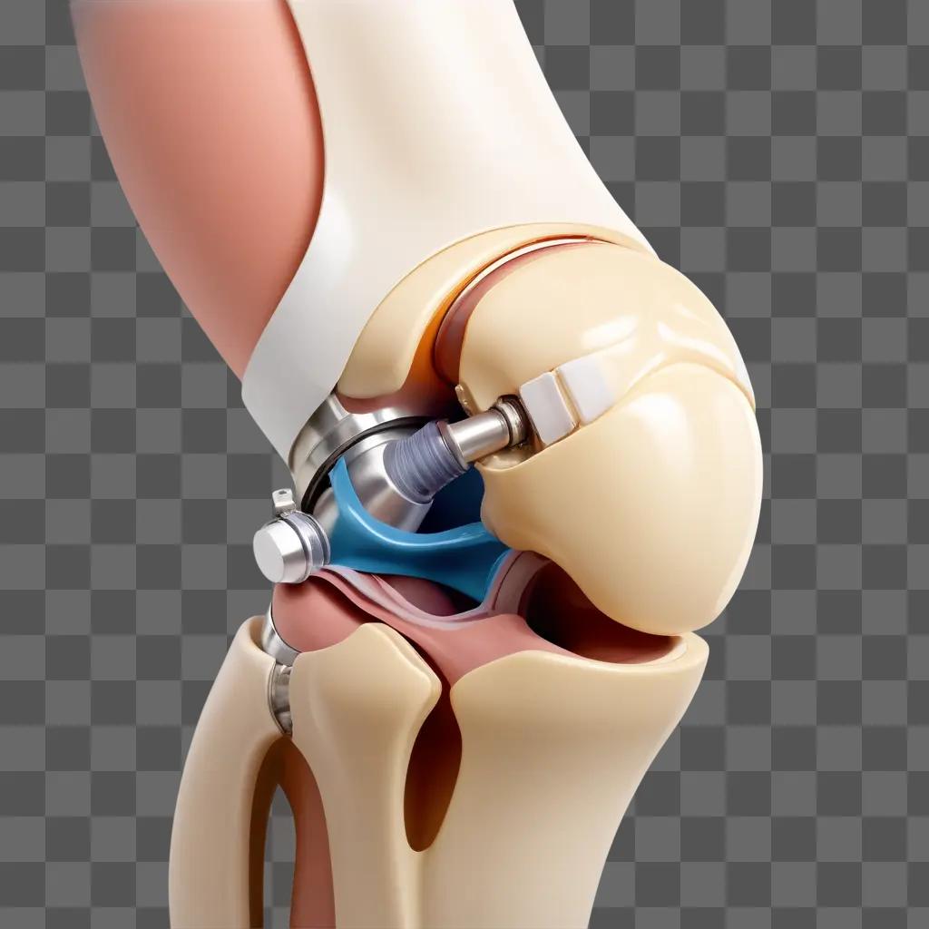 tificial knee joint in a model