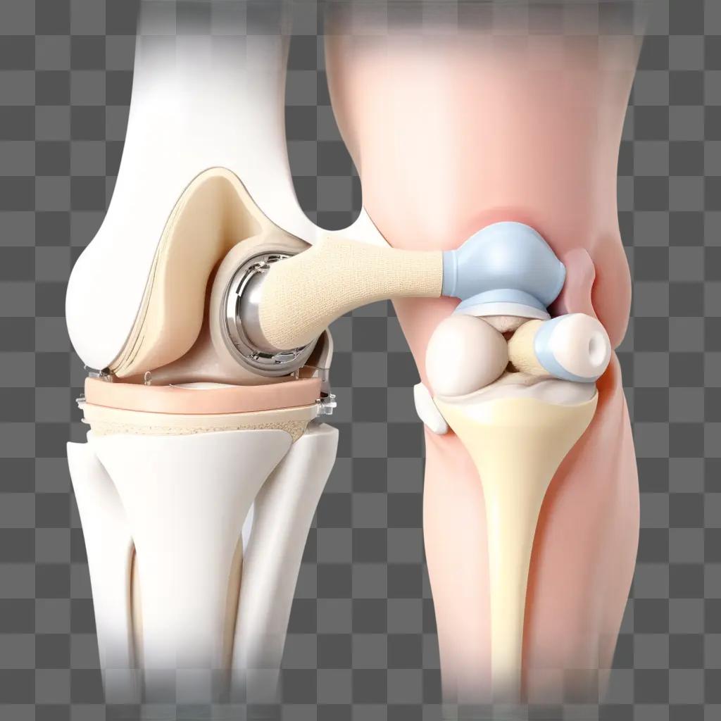 tificial knee replacement procedure with hinge mechanism