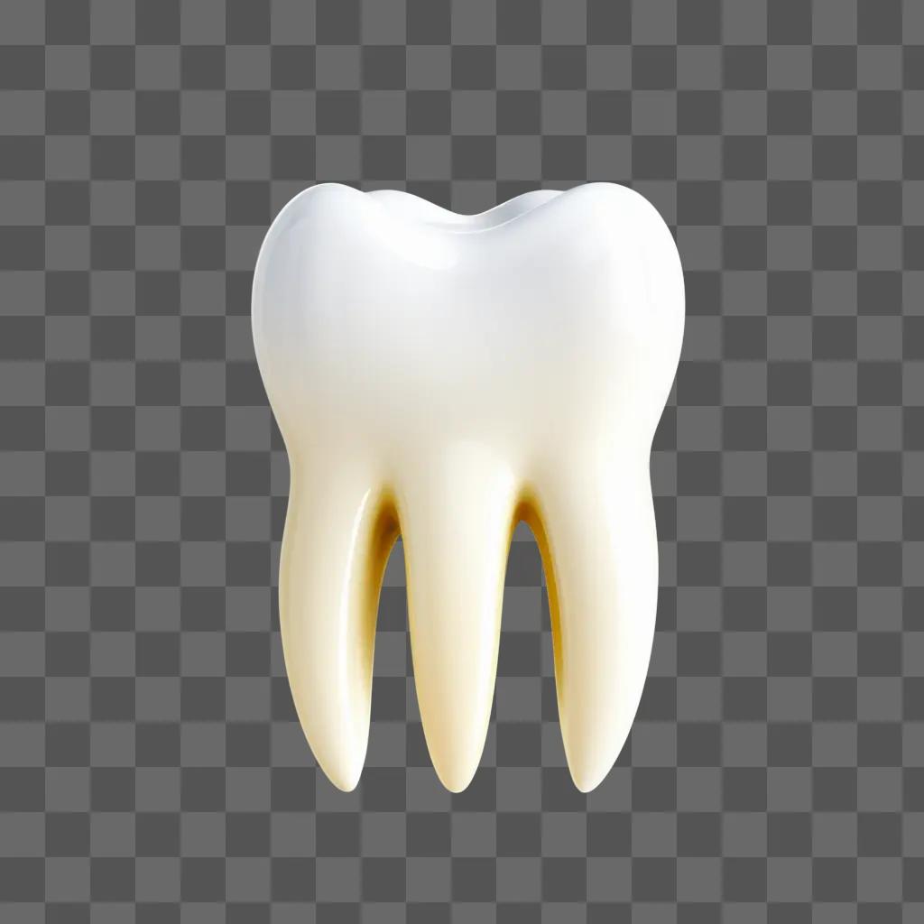 歯のクリップアートが白い表面にある