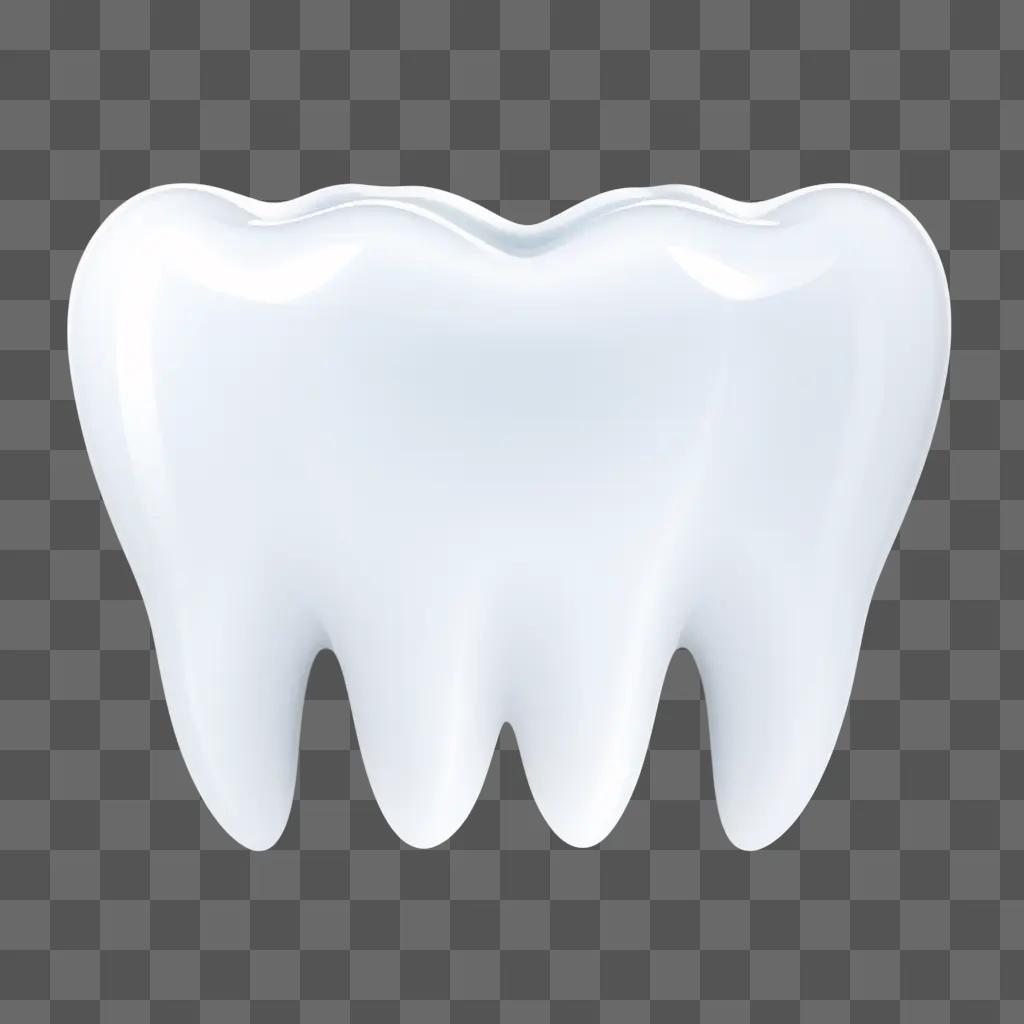 歯のクリップアートは2本の歯の笑顔を示しています
