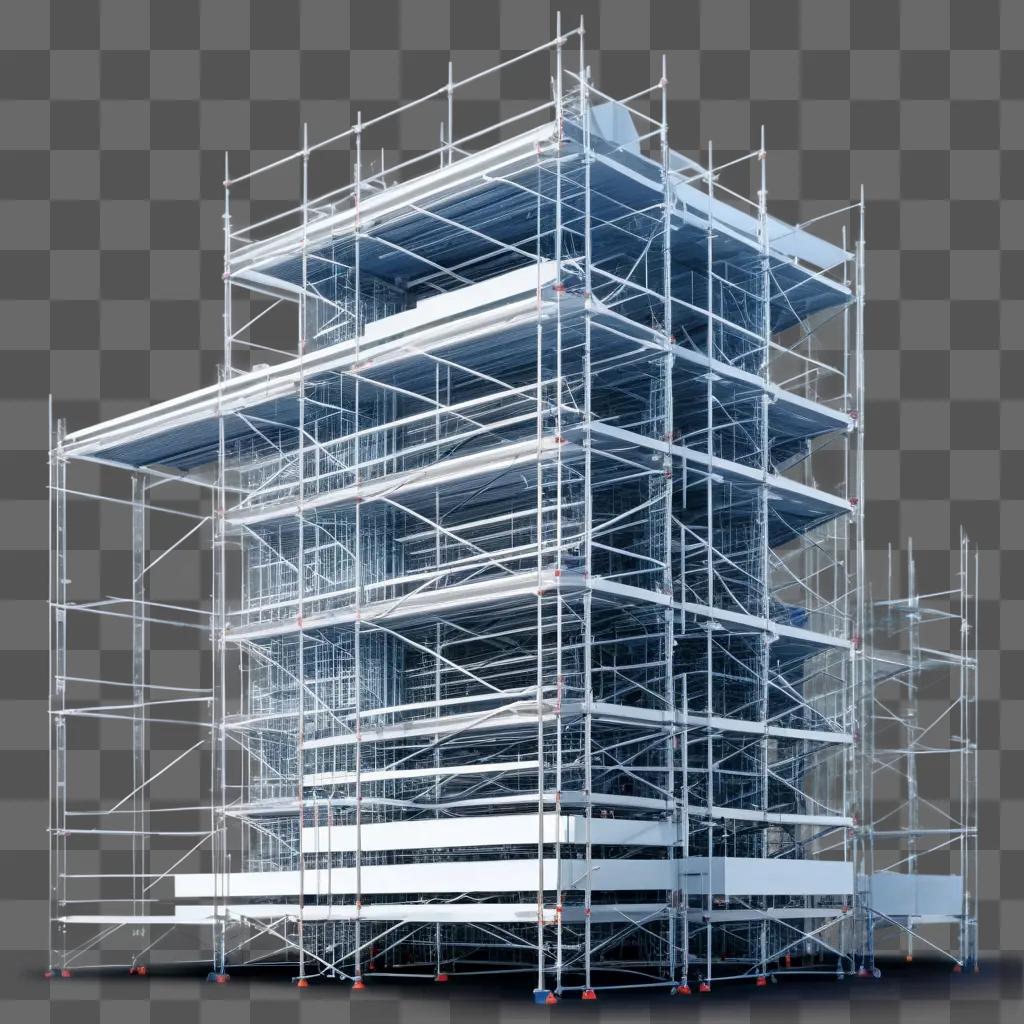 tower under construction with scaffolding