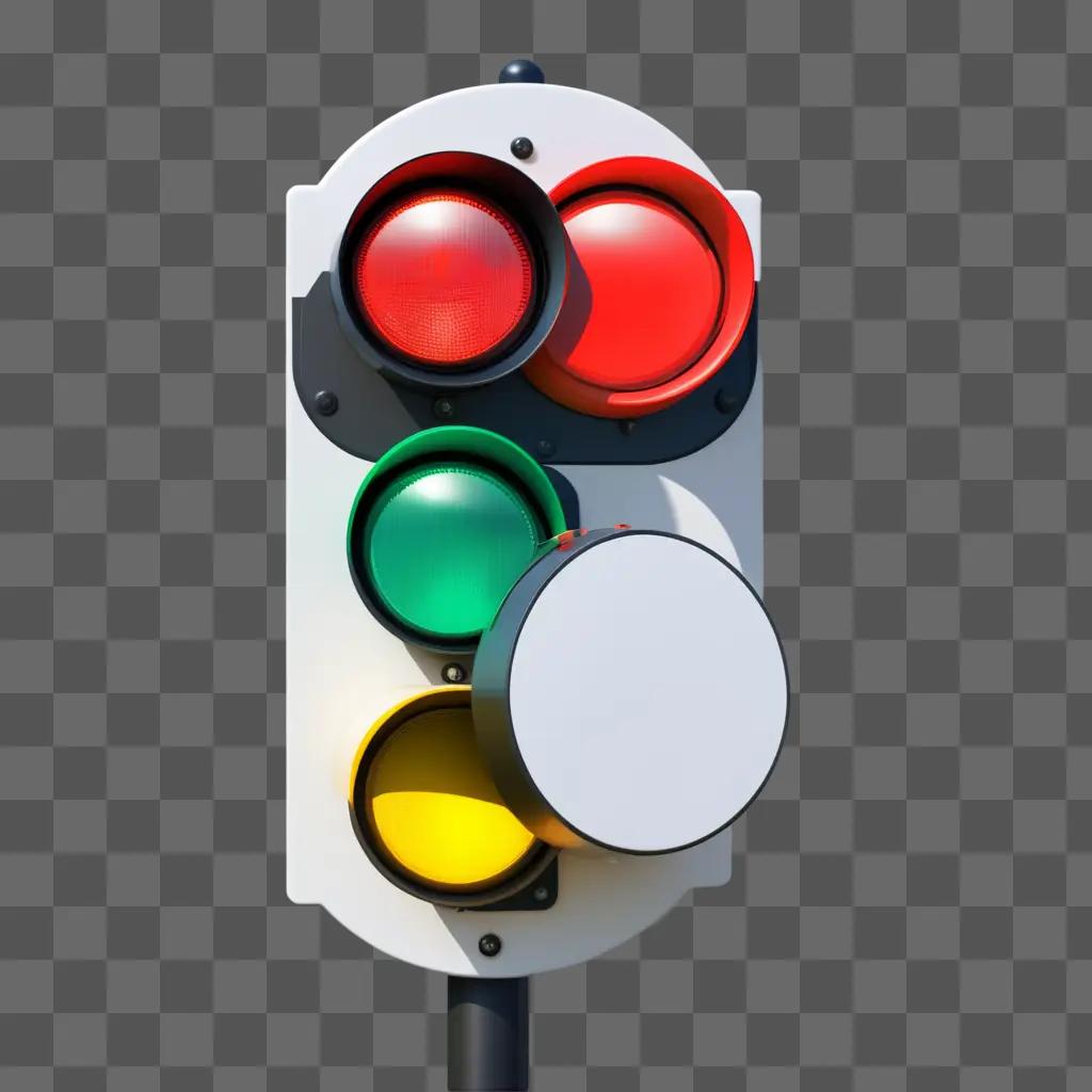 traffic light with stop signals on a wall