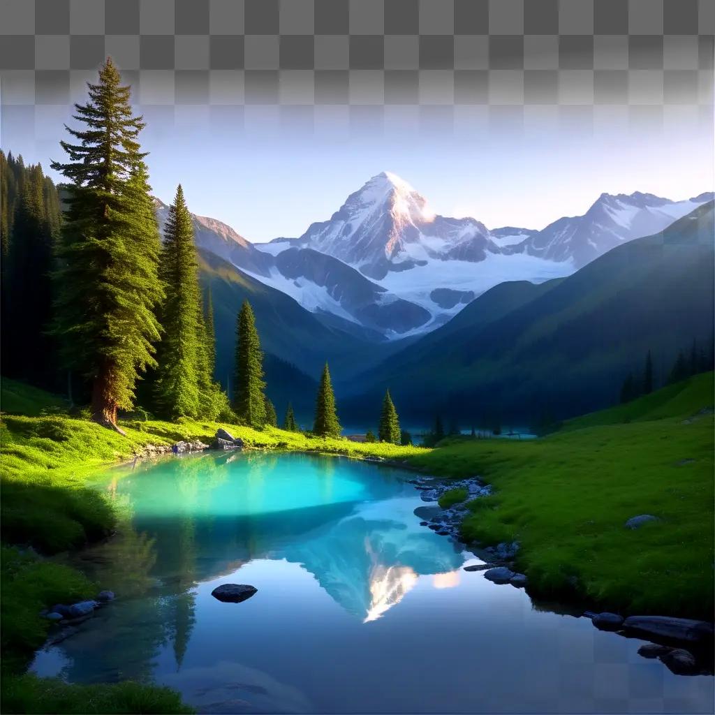 tranquil scene with a mountain range and a blue-green lake