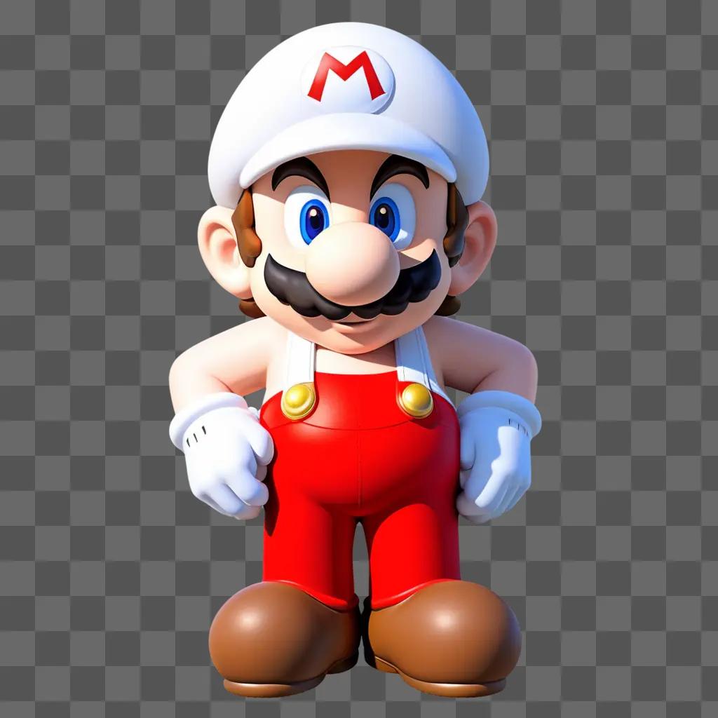 transparent Mario in a red outfit